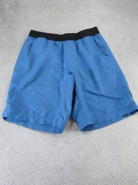 Prana Shorts Mens Medium Blue Lightweight Linerless Gym Workout